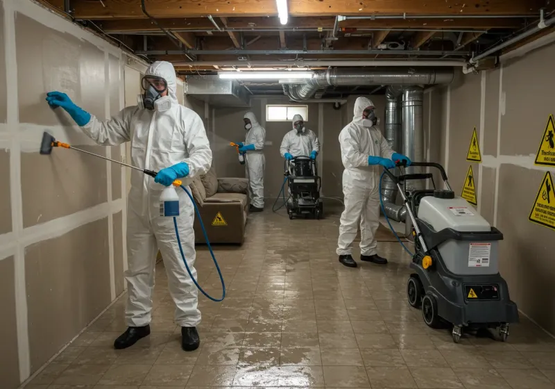 Basement Moisture Removal and Structural Drying process in Golden Grove, SC